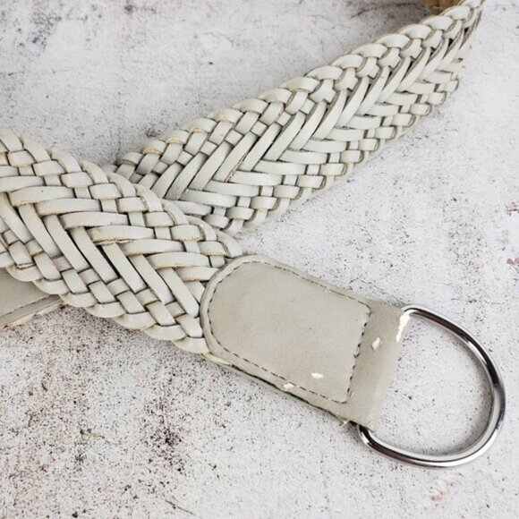 CHICO'S Leather Belt Braided Wide Bohemian size L - Picture 7 of 8